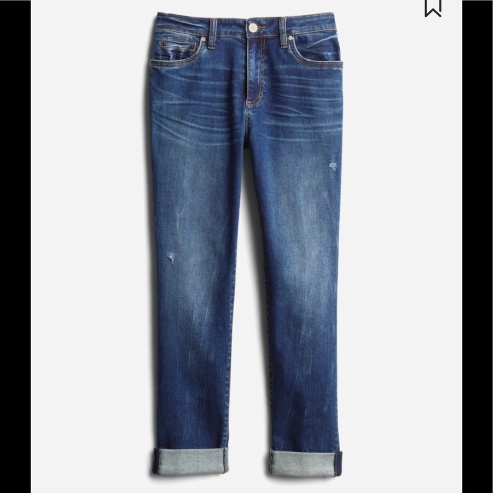 Kate Boyfriend High Rise Distressed Jeans